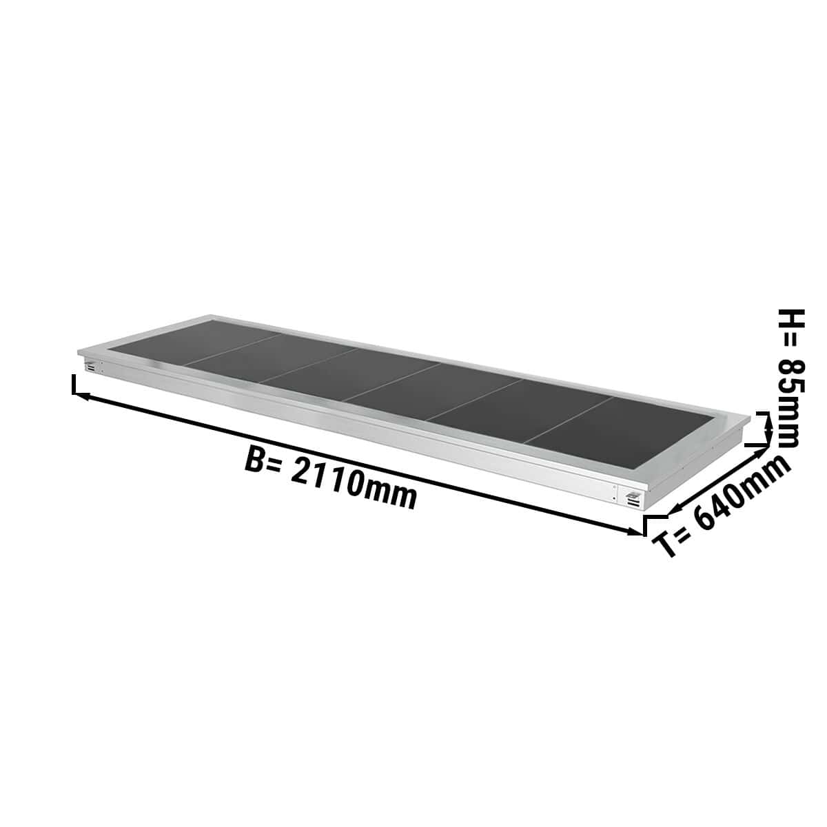 Einbau Warmhalteplatte - 2,1m - 6x GN 1/1