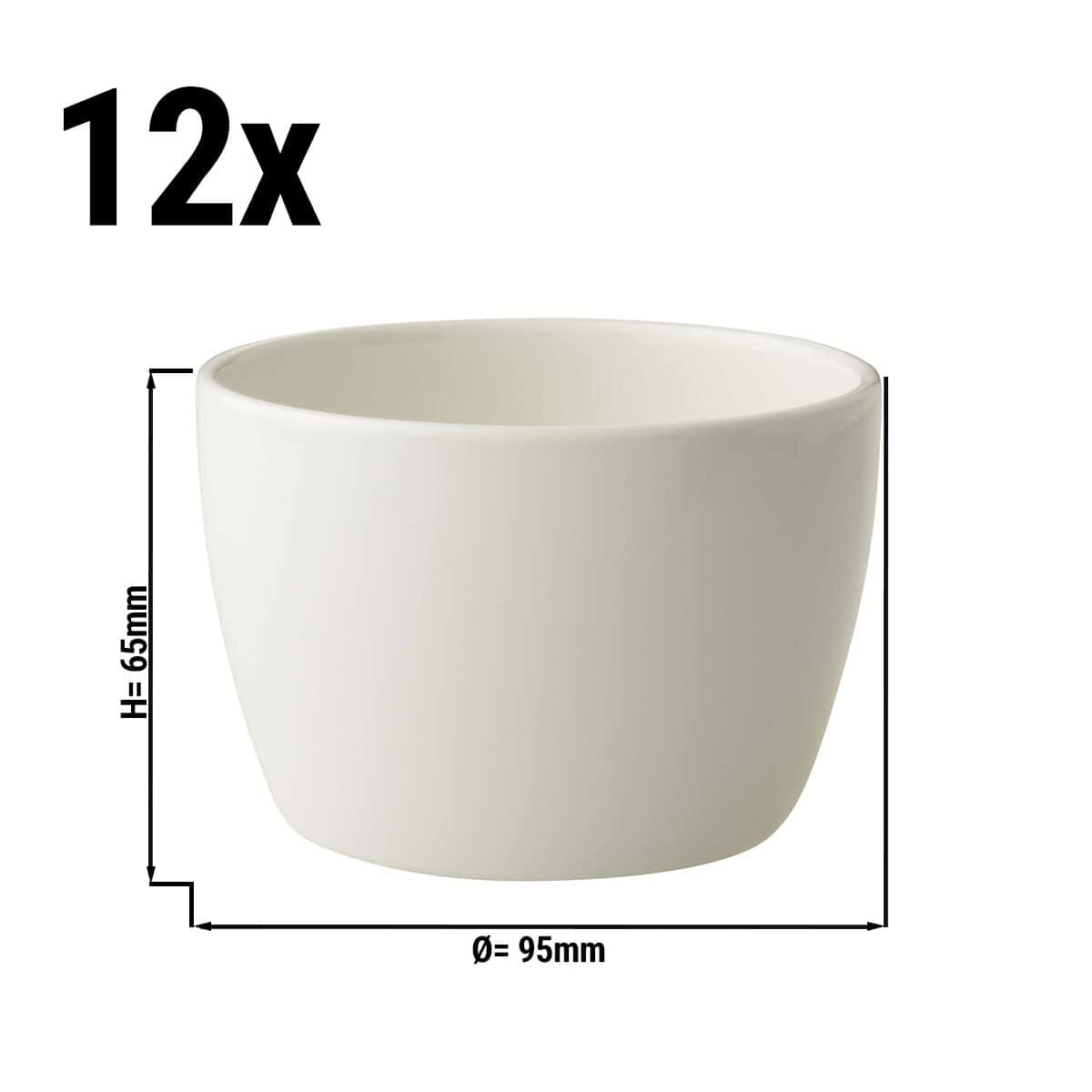 (12 pieces) LUX - Bowl Maastricht - 30 cl - Ø 9,5 cm - Ivory