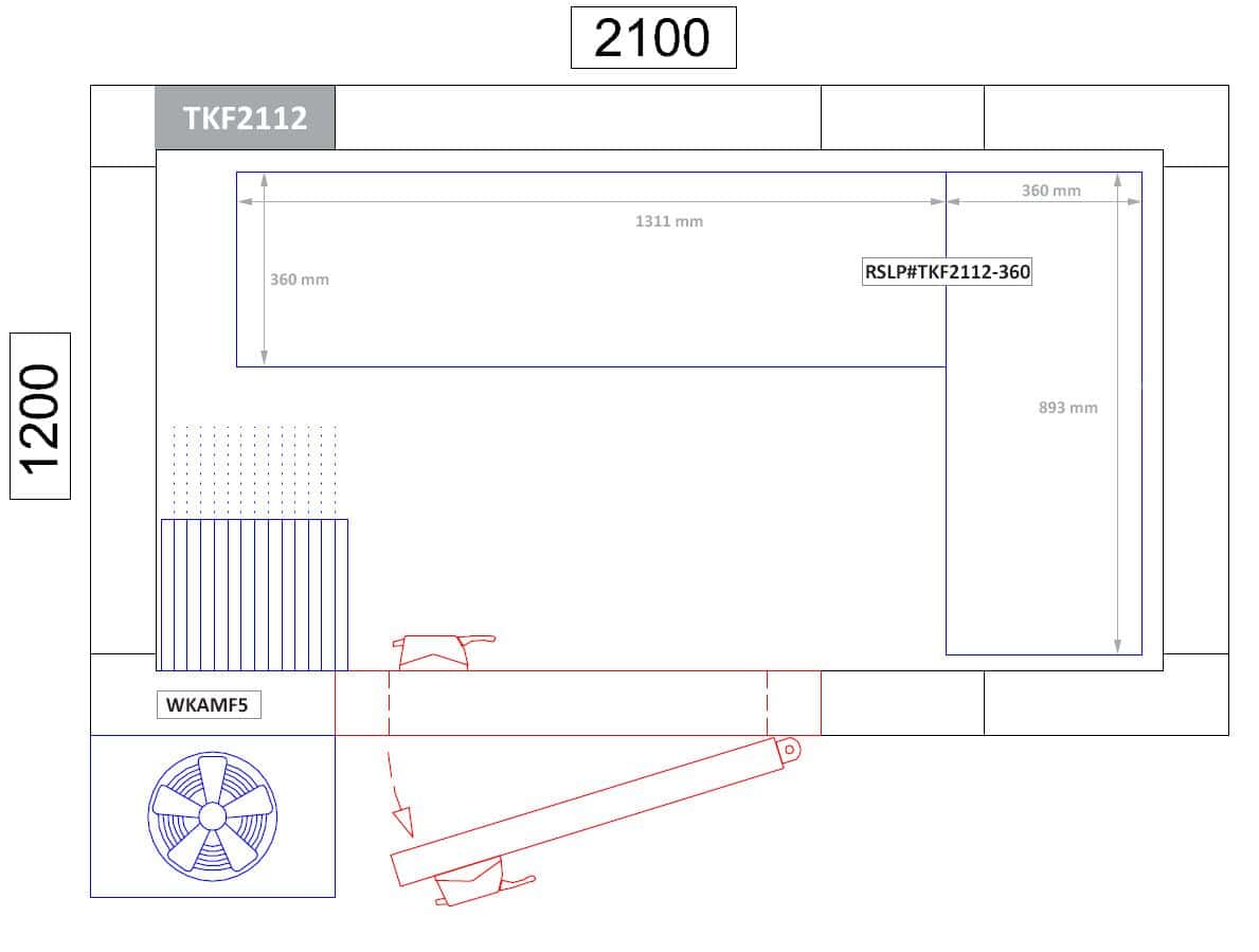 Regalset Aluminium (Eloxiert) - L-Form - Bautiefe: 360 mm