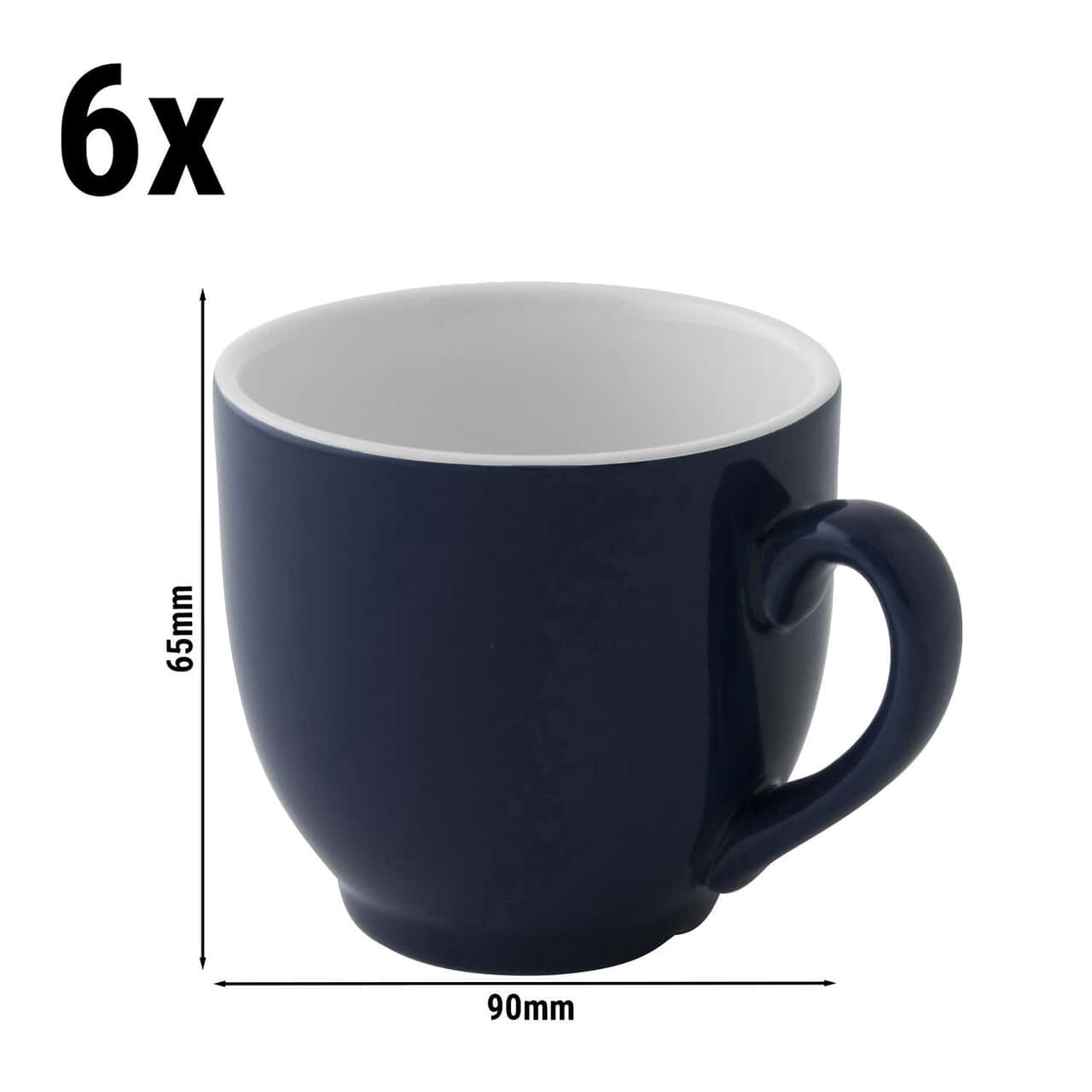 (6 Stück) COLORS - Kaffeetasse - 140ml - Blau