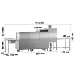 Bandtransportspülmaschine - Digital - 31 kW - mit Trockner - Zulauftisch links