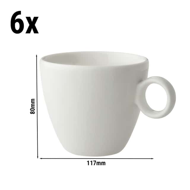 (6 Stück) BART - Cappuccinotasse - 265ml - Elfenbein