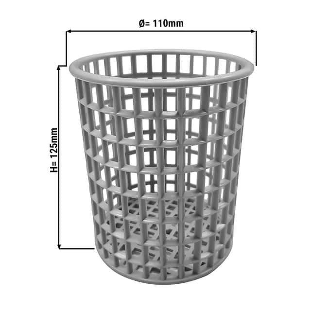(12 Stück) Runder Besteckkorb - Grau