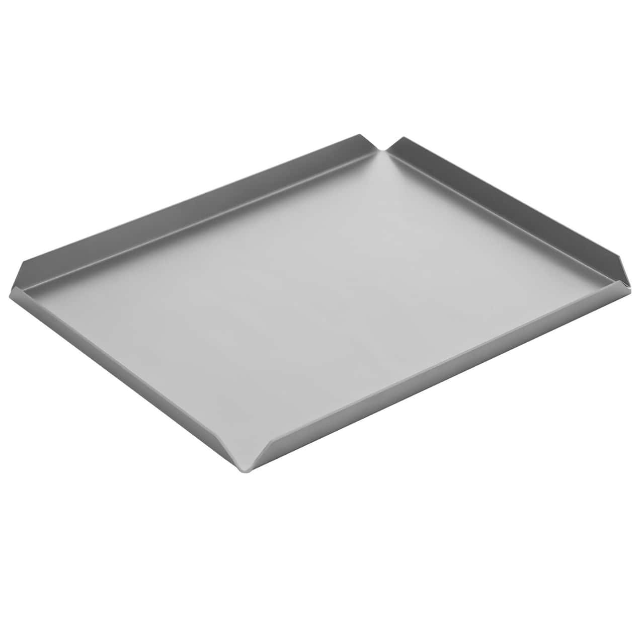 (5 Stück) Konditorei- & Präsentationsplatte aus Aluminium - 300x200x10mm - Silber