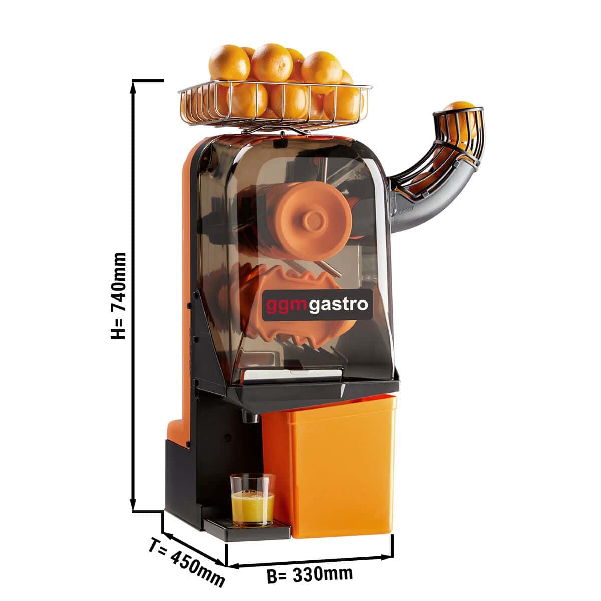 Elektrische Orangenpresse - Orange - Manuelle Fruchtzufuhr