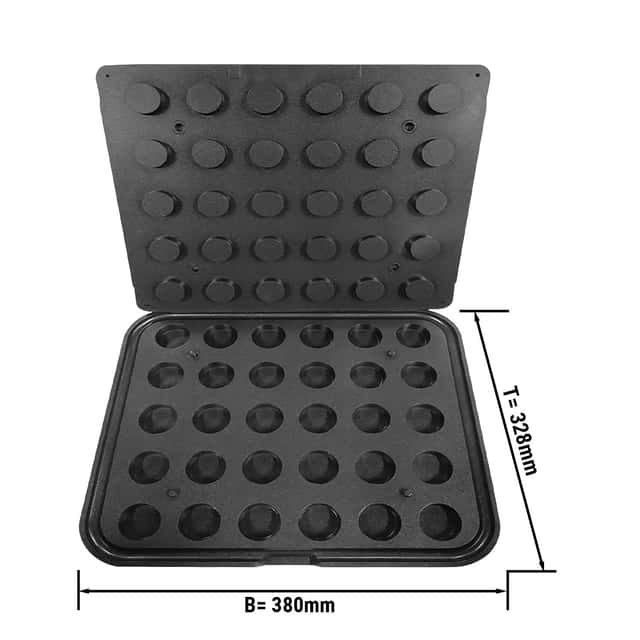 Platten für Tartlet Maschine TMNP - Tartlet-Form: Rund - Ø 37mm