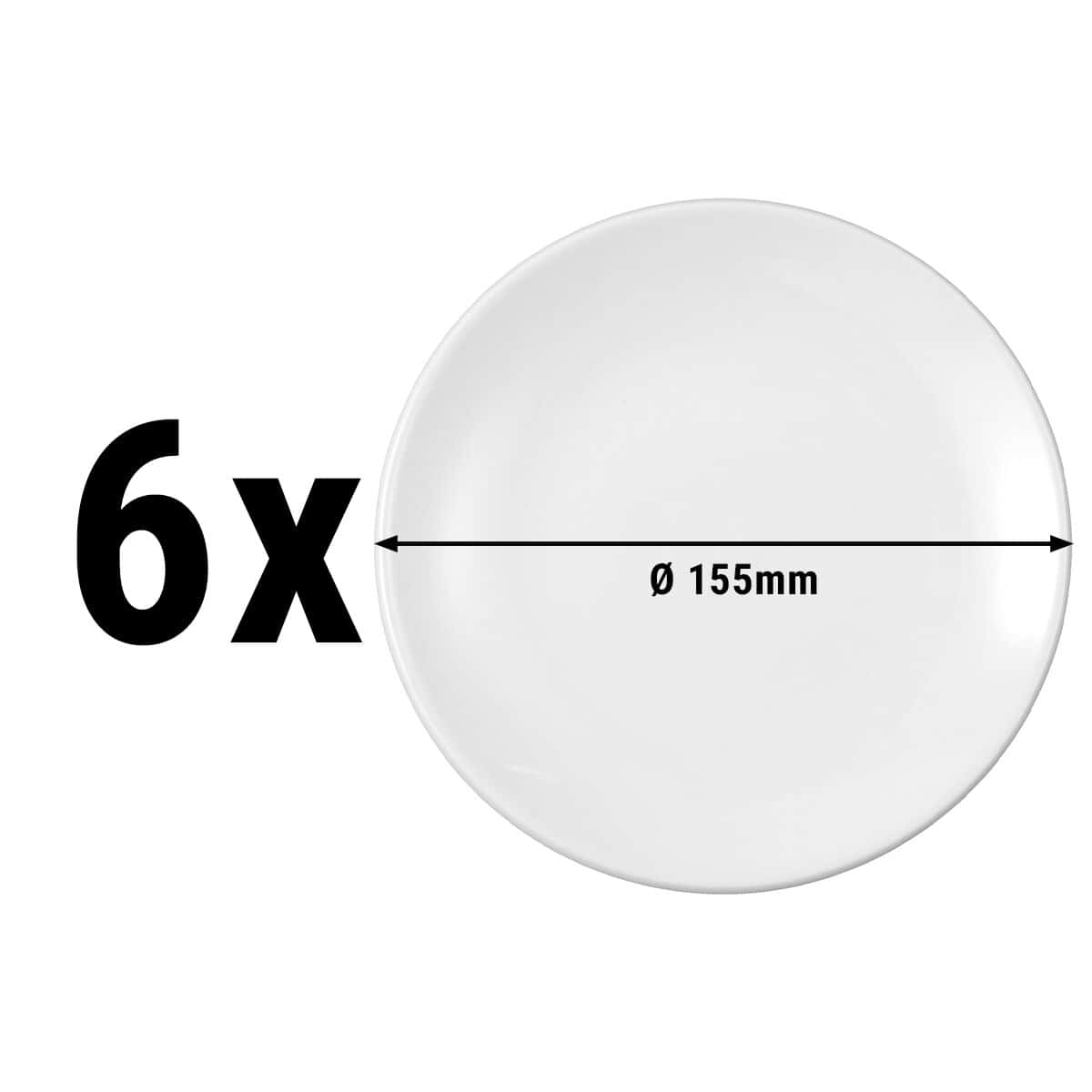 (6 pieces) Seltmann Weiden - Plate flat - Ø 15,5 cm