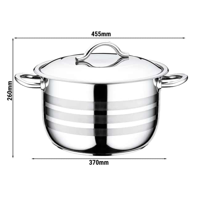 Gastro Edelstahl Kochtopf - Ø 340mm - 18,60 liter