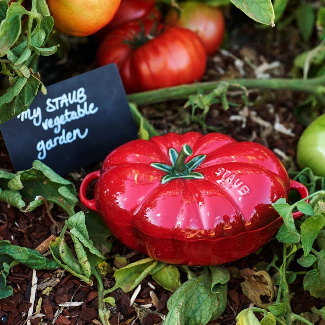 STAUB | CERAMIQUE - Cocotte - Form Tomate- Ø 160mm - Keramik - Kirsch-Rot