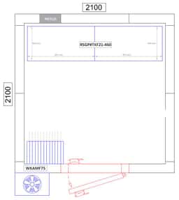 Regalset Aluminium (Eloxiert) - Bautiefe: 460 mm