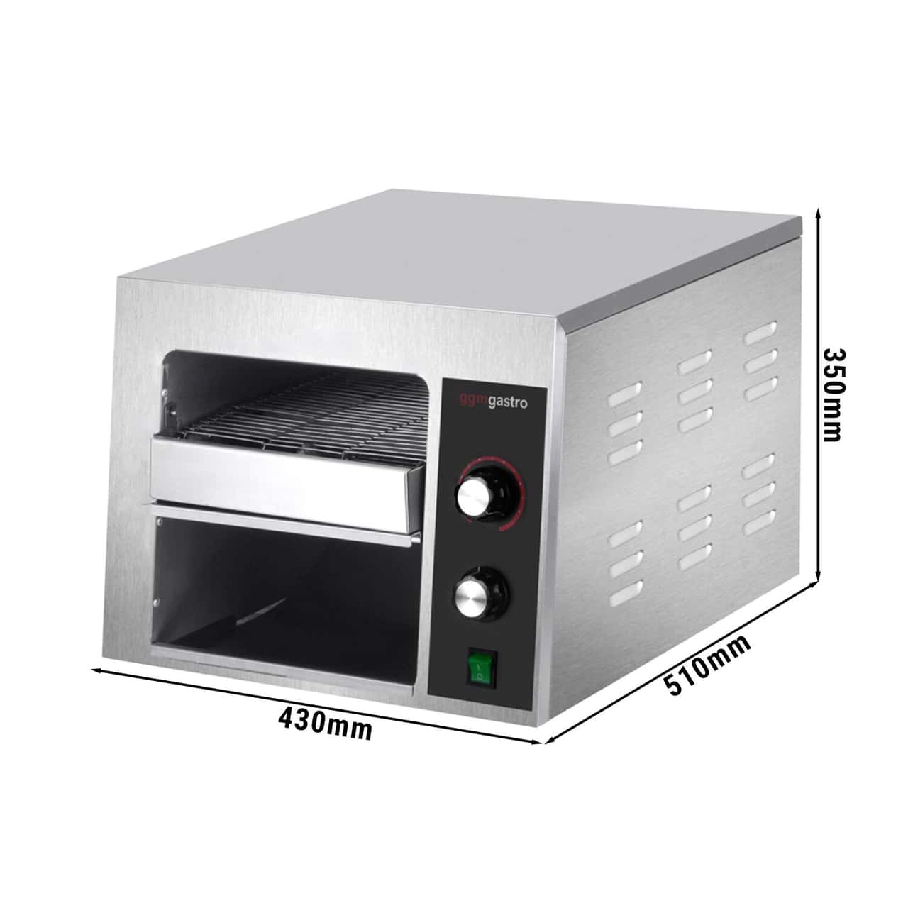 Durchlauftoaster - 2,2 kW - mit 2 Heizzonen