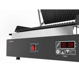 Zubereitungstisch - 1210mm - für 9x GN 1/6 - 2 Türen - inkl. Digitalem Kontaktgrill