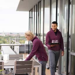 KARLOWSKY | Damen Workwear Fleecejacke Warm-Up - Aubergine - Größe: M