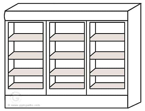 Getränkekühlschrank - 2030 Liter - 3 Glasschiebetüren & Werbedisplay