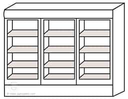 Getränkekühlschrank - 2030 Liter - 3 Glasschiebetüren & Werbedisplay