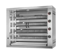 Gas Hähnchengrill - 23,6kW - mit 4 Spießen für bis zu 24 Hähnchen