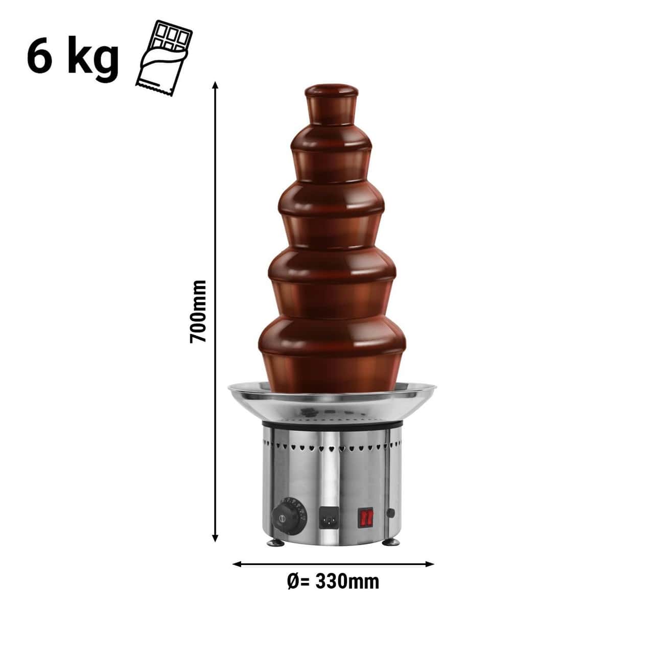 Schokoladenbrunnen - 5 Etagen- Höhe 70 cm