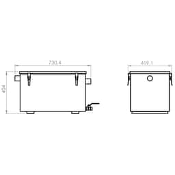 Fettabscheider - 44 Liter | Ölabscheider | Fettseparator | Abscheider | Gastronomie