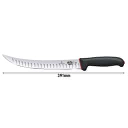 VICTORINOX | FIBROX DUAL GRIP - Schlachtmesser mit Kullenschliff - Klinge: 250mm