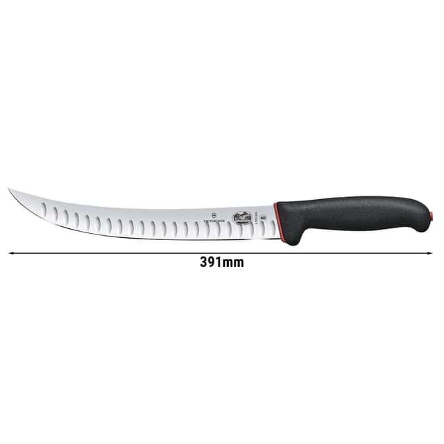 VICTORINOX | FIBROX DUAL GRIP - Schlachtmesser mit Kullenschliff - Klinge: 250mm