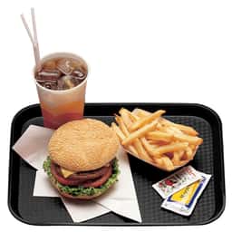 (24 Stück) CAMBRO | Fast Food Tablett - rechteckig - 345x265mm - hohes Profil - Schwarz