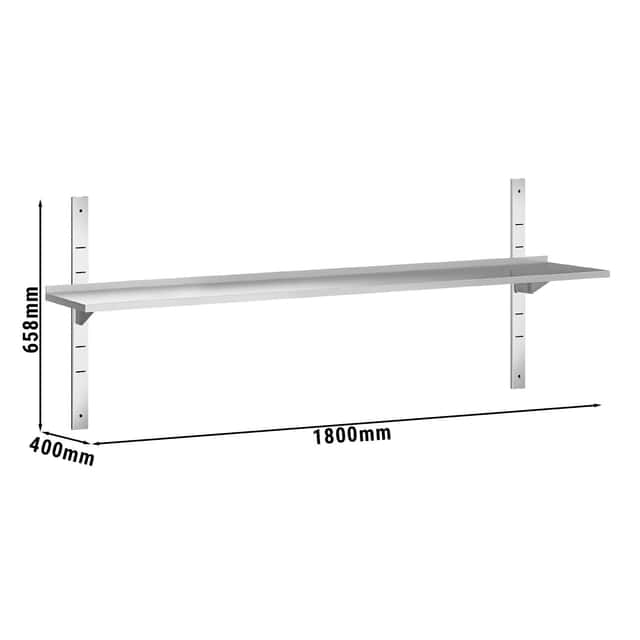 Wandborde PREMIUM - 1800x400mm - mit 1 Etage