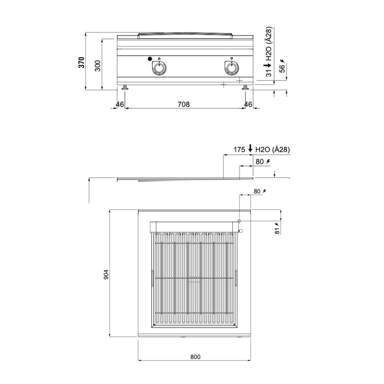 Elektrogrill - 10,8 kW