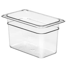 (6 Stück) CAMBRO | CAMWEAR® -  Polycarbonat GN-Behälter 1/4 - Clear - Tiefe 150 mm