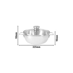 DEMEYERE | APOLLO 7 - konische Schmorpfanne mit Glasdeckel - Ø 240mm - Edelstahl