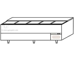 Flaschenkühltruhe - Edelstahl - 800 Liter