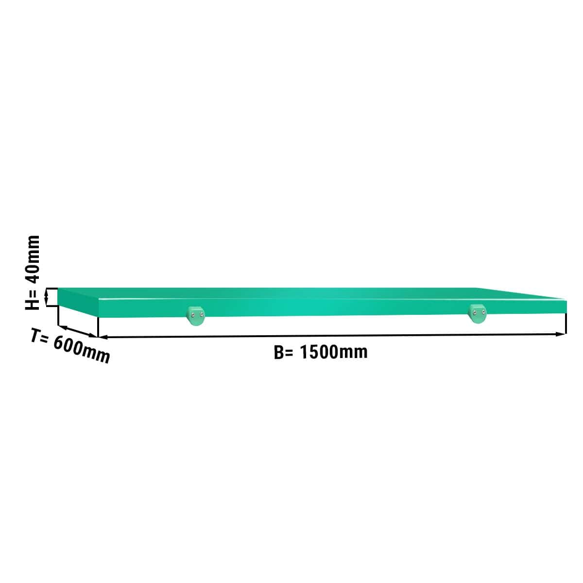 Schneideplatte für Arbeitstisch - 1500x600mm - Grün