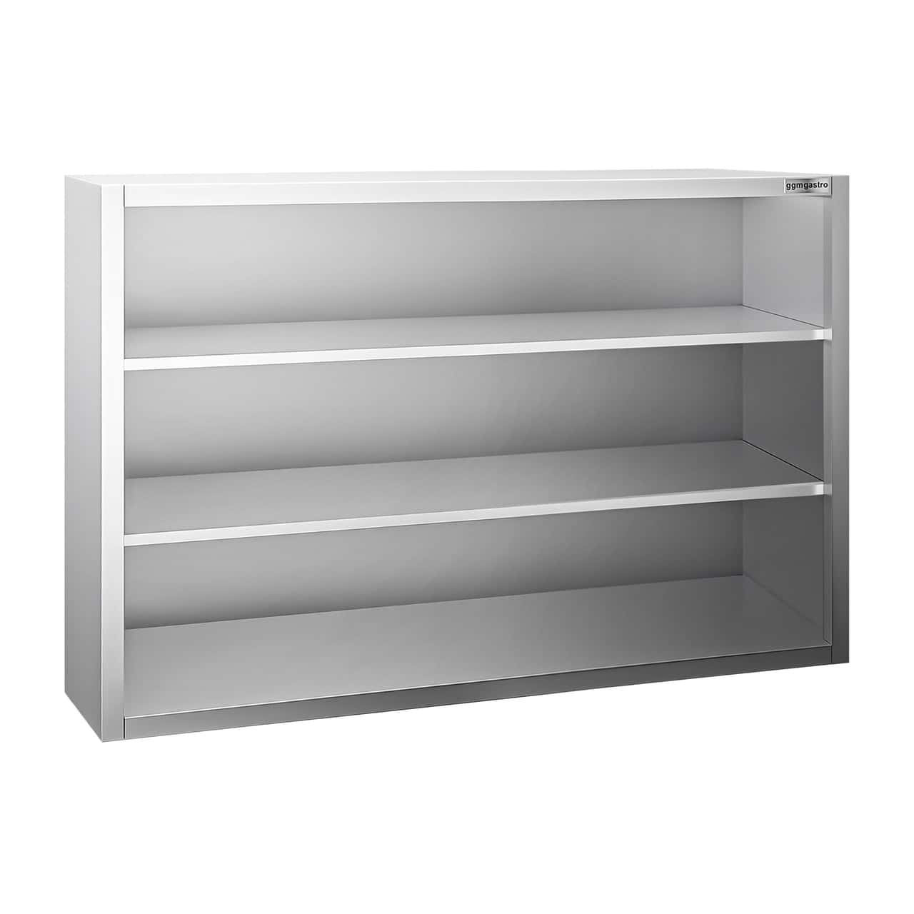 Edelstahl Wandhängeschrank PREMIUM - 1200x400mm - ohne Schiebetür - 1000mm hoch