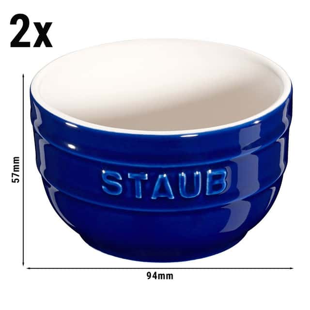 STAUB | CERAMIQUE - Förmchenset - 2-tlg - Keramik - Dunkelblau