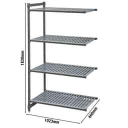 CAMBRO | Camshelving® - Basics Plus Anbauregal - mit geschlitzten Regalböden