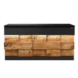 Kassentisch TORONTO - 1800mm - Holzfront - schwarze Granit-Arbeitsplatte