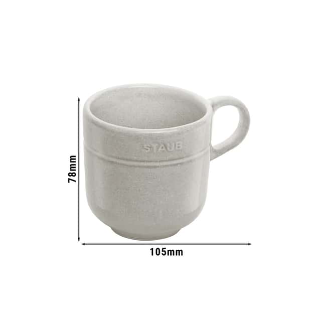 STAUB | DINING LINE - Tasse - 200 ml - Keramik - Weisser Trüffel