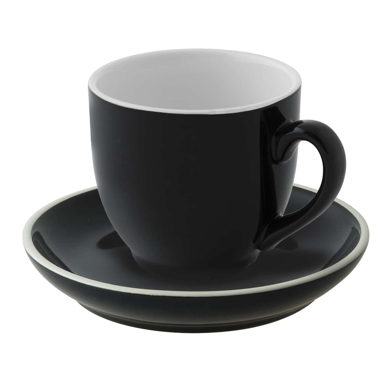 (6 Stück) COLORS - Kaffeeuntertasse - Ø 120mm - Schwarz