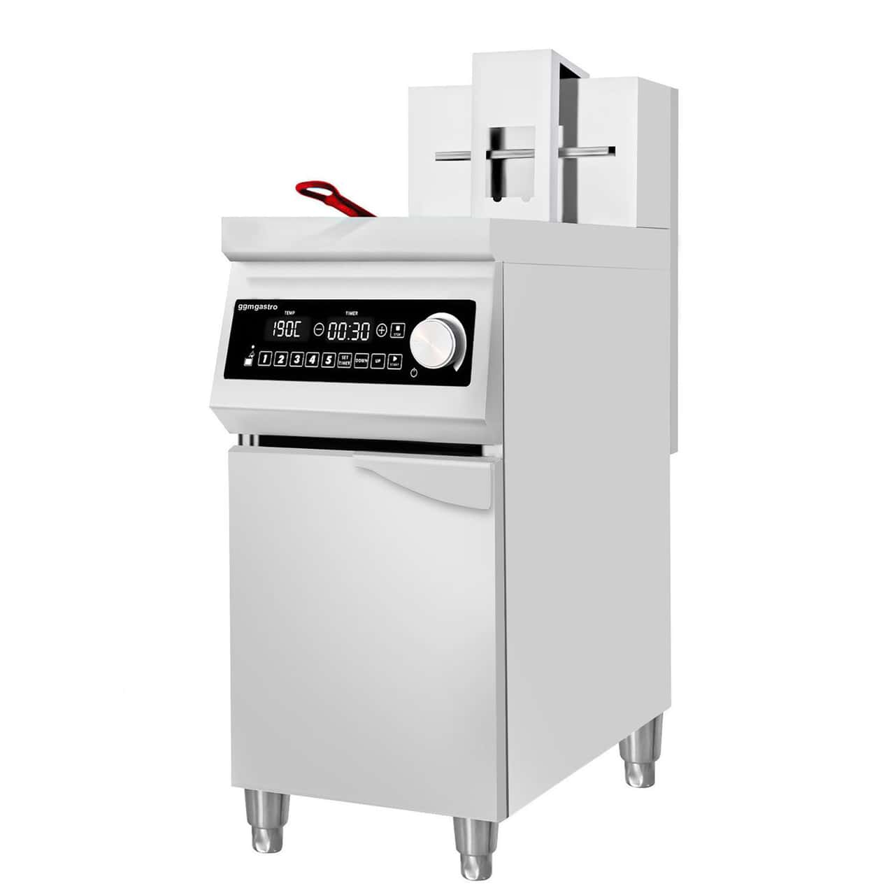 Induktions-Fritteuse - 30 Liter - 10 kW - mit automatischer Korbanhebung