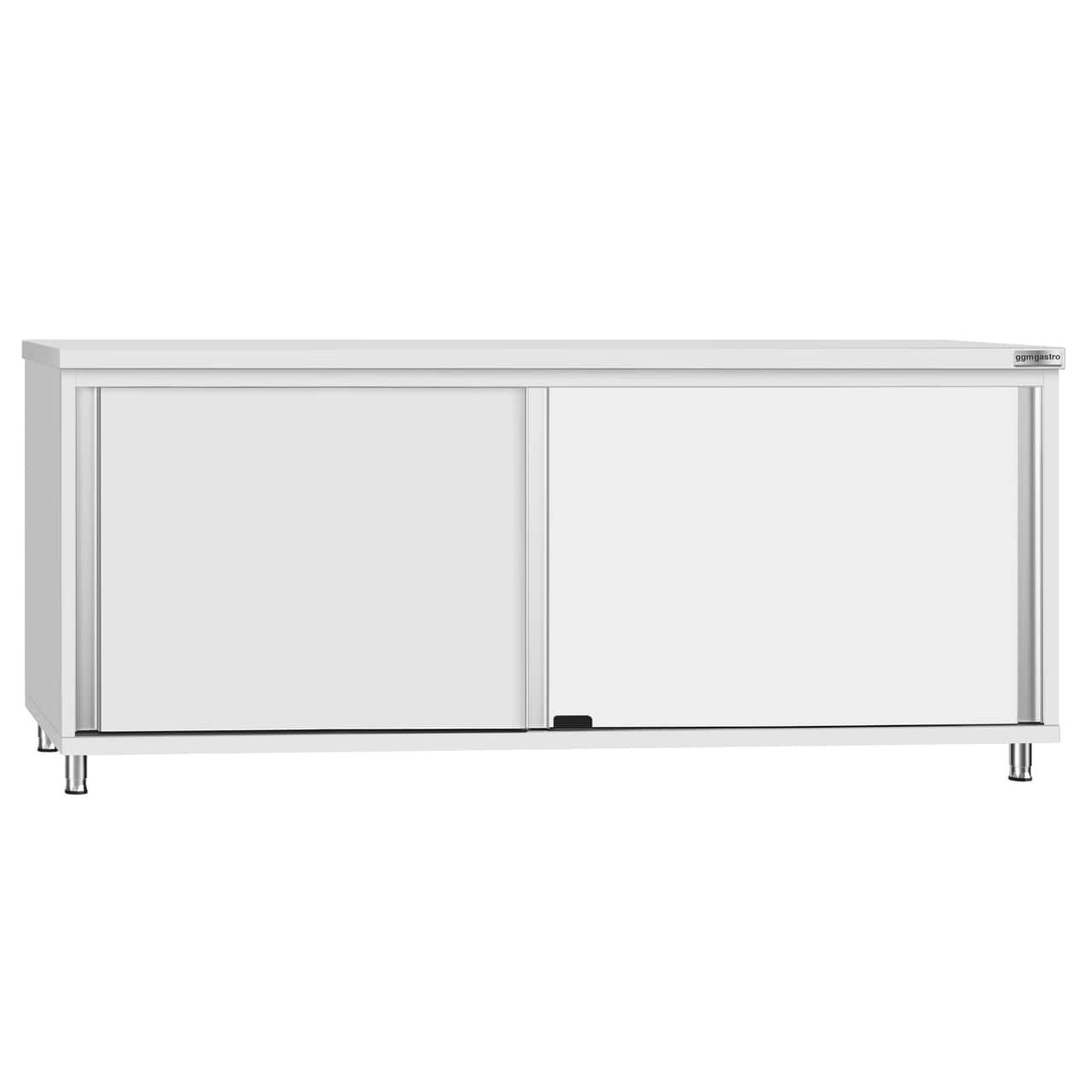 Stainless steel work cabinet ECO - 2000x600mm - with sliding door