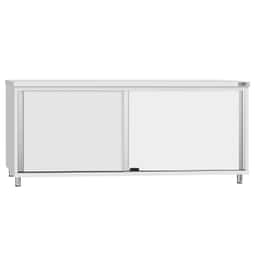 Stainless steel work cabinet ECO - 2000x600mm - with sliding door