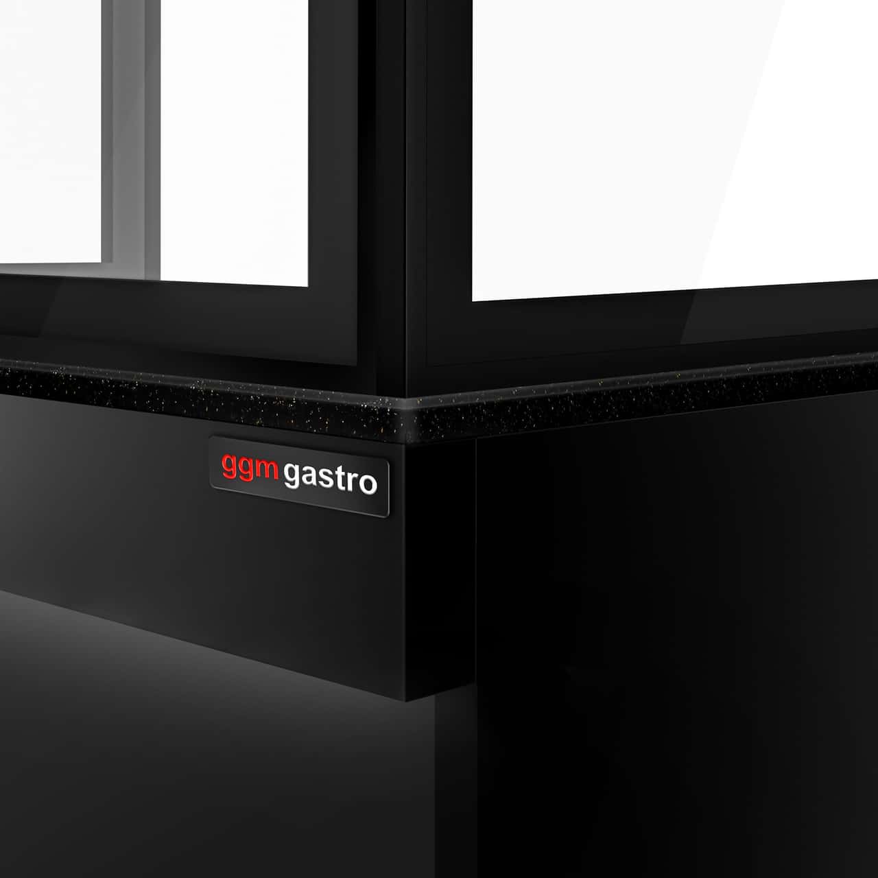 Gasgrill TORONTO - 1100mm - schwarze Front - schwarze Granit-Arbeitsplatte - Hitzeschutzglas