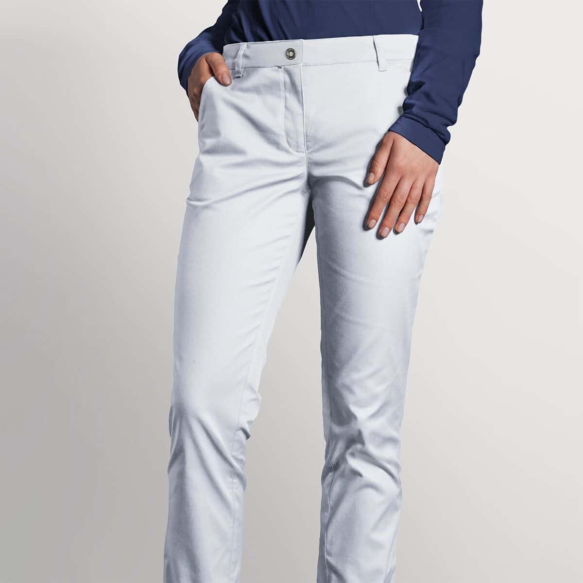 KARLOWSKY | Damen 5-Pocket-Hose - Weiß - Größe: 46