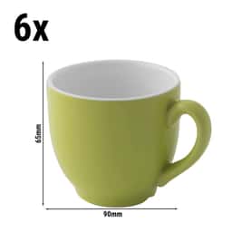 (6 Stück) COLORS - Kaffeetasse - 140ml - Lime