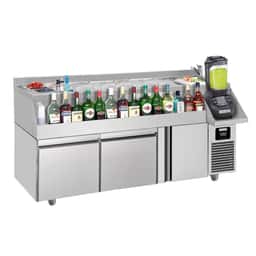 Bar/beverage cooling table - 1600x600mm- 235 Litres- with 1 door, 2 drawers & shelf