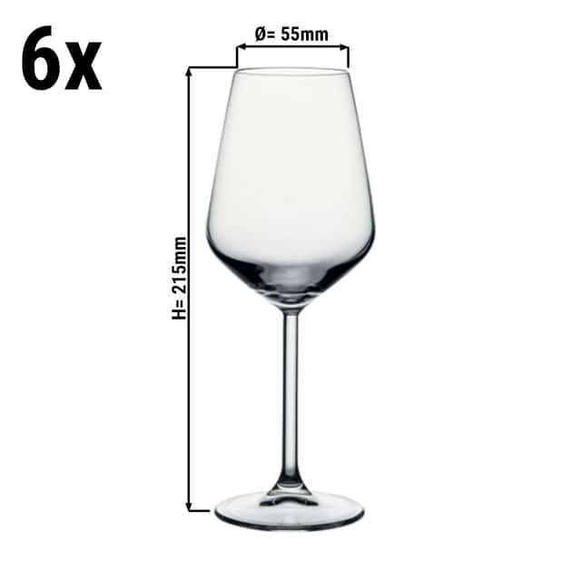 (6 Stück) Weinglas - ALLEGRA - 350 ml - Transparent