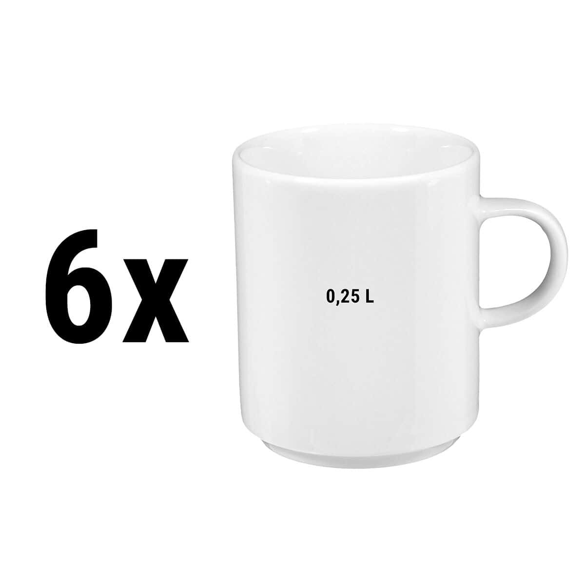 (6 pieces) Seltmann Weiden - Mug with handle - 0,25 Liter