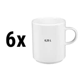 (6 pieces) Seltmann Weiden - Mug with handle - 0,25 Liter