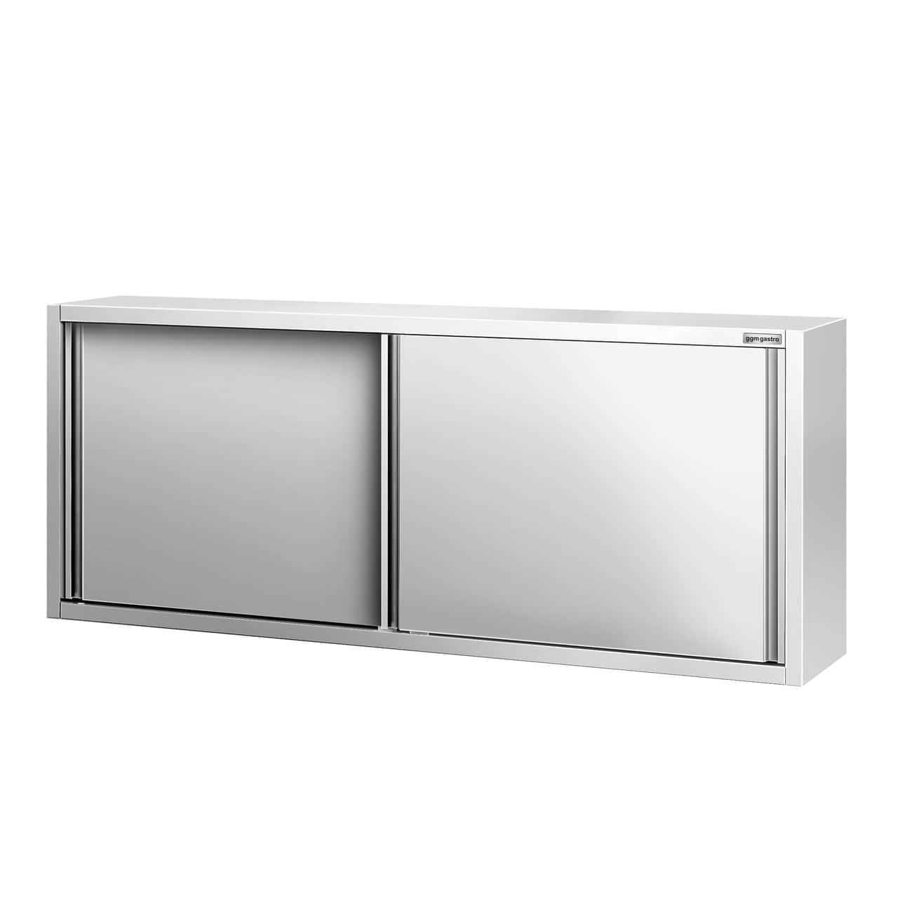 Edelstahl Wandhängeschrank PREMIUM - 2000x400mm - mit Schiebetür - 800mm hoch