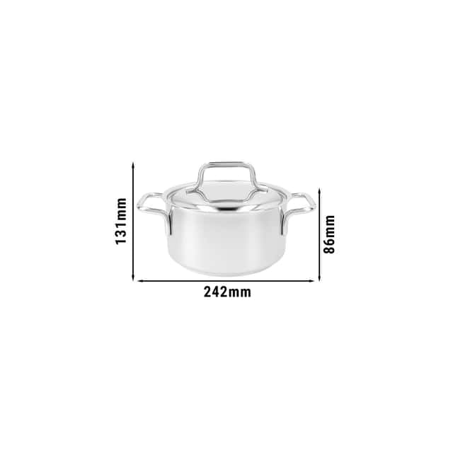DEMEYERE | APOLLO 7 - Bratentopf mit Deckel - Ø 160mm - Edelstahl