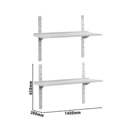 Wandborde ECO - 1400x300mm - mit 2 Etagen